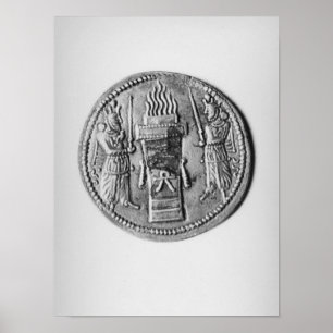 Umkehrung einer Münze von Shapur II Poster