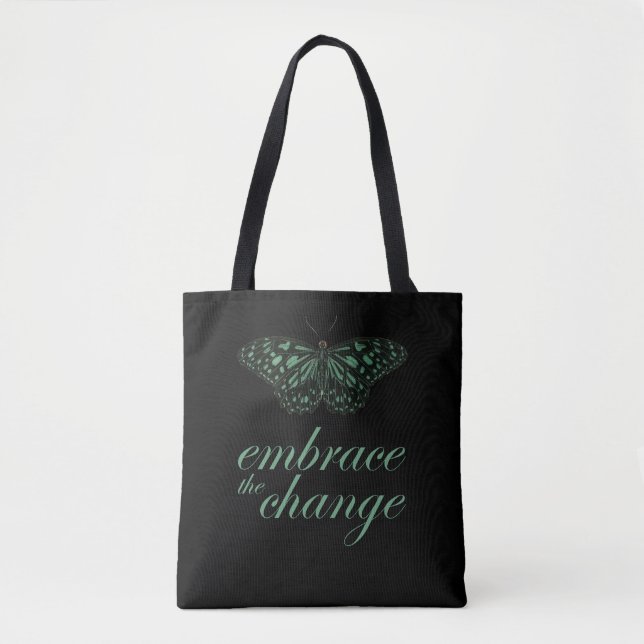 Umklammerung der Veränderung - Grüne Schmetterling Tasche (Vorderseite)