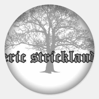 Umklingeln in schwarze runde Sticker