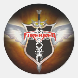 Umklingeln in schwarze runde Sticker