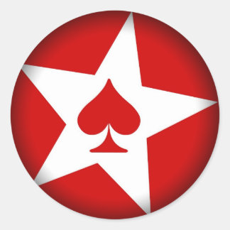 Umklingeln in schwarze runde Sticker