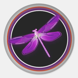 Umklingeln in schwarze runde Sticker