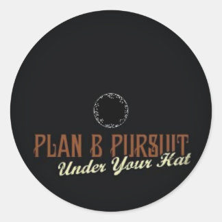 Umklingeln in schwarze runde Sticker