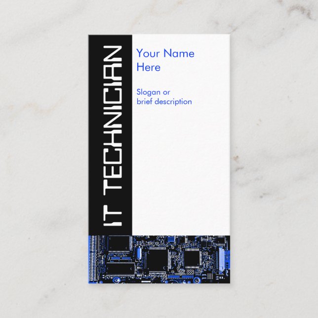 Umkreisen Sie Blau 2" ES Techniker" Visitenkarte (Vorderseite)