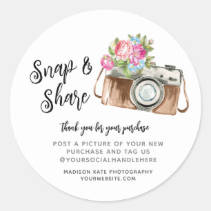 Umlaufaufkleber für Snap & Share-Camera Runder Aufkleber