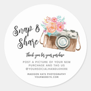 Umlaufaufkleber für Snap & Share-Camera Runder Aufkleber
