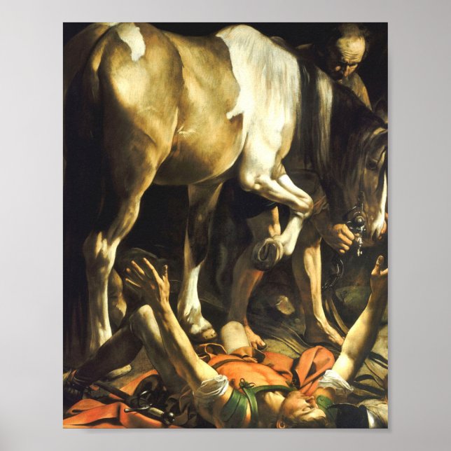 Umleitung von Caravaggio nach Damaskus von St. Pau Poster (Vorne)