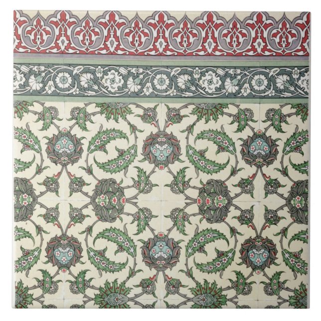 Ummauern Sie Fliesen der Moschee von Cheykhoun, (Vorderseite)