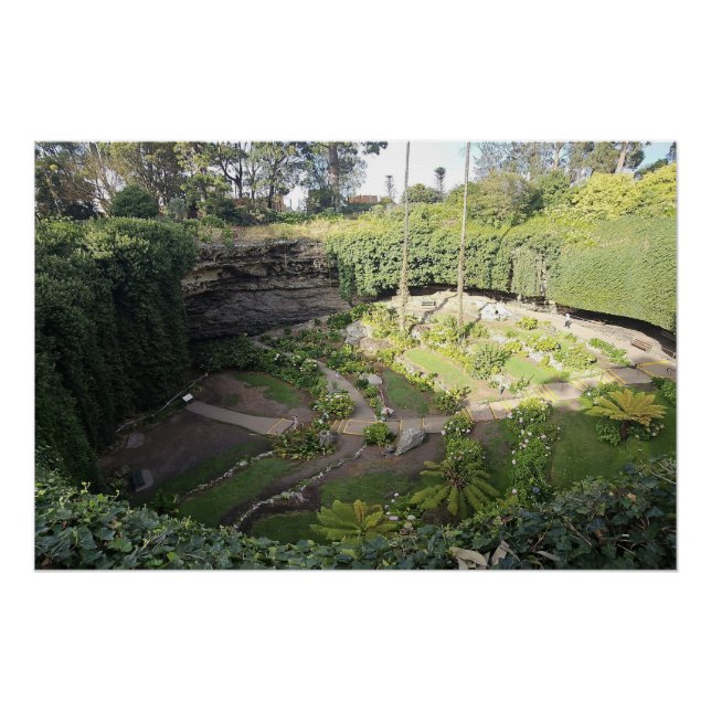 Umpherston Sinkhole Verstecktes Heiligtum Poster (Vorderseite)