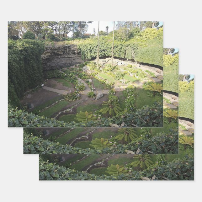 Umpherston Sinkhole Verstecktes Sanitätsblatt Geschenkpapier Set (Set)