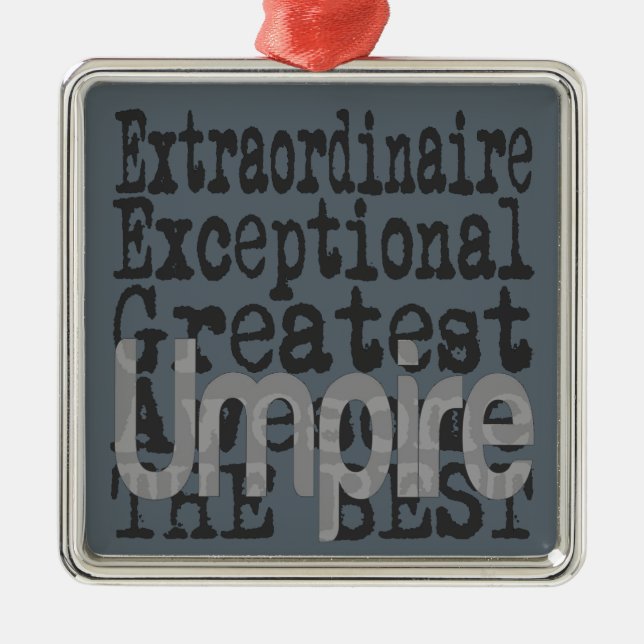Umpire Extraordinaire Silbernes Ornament (Vorne)