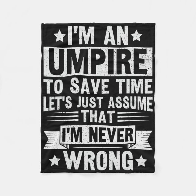 Umpire Funny Sketll Design For An Umpire  Fleecedecke (Vorderseite)