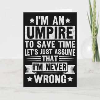 Umpire Funny Sketll Design For An Umpire  Karte