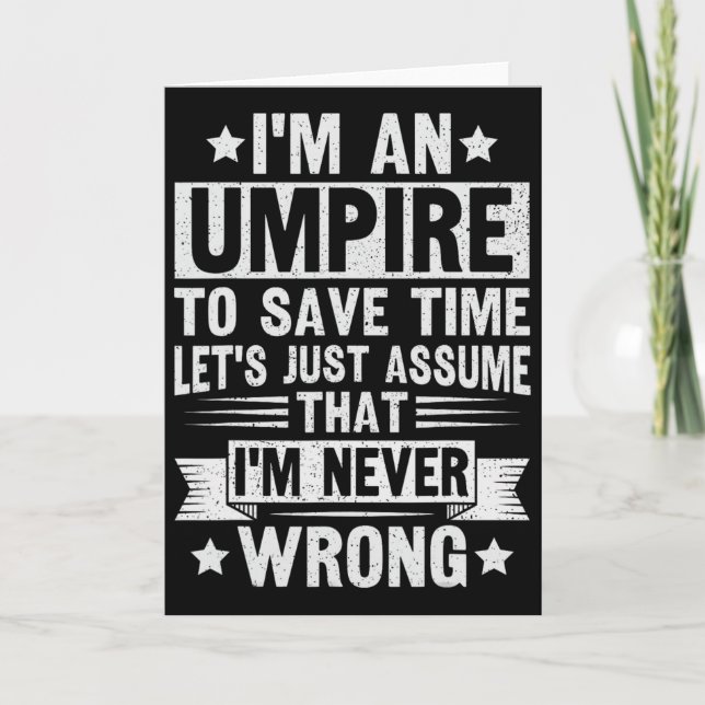 Umpire Funny Sketll Design For An Umpire  Karte (Vorderseite)