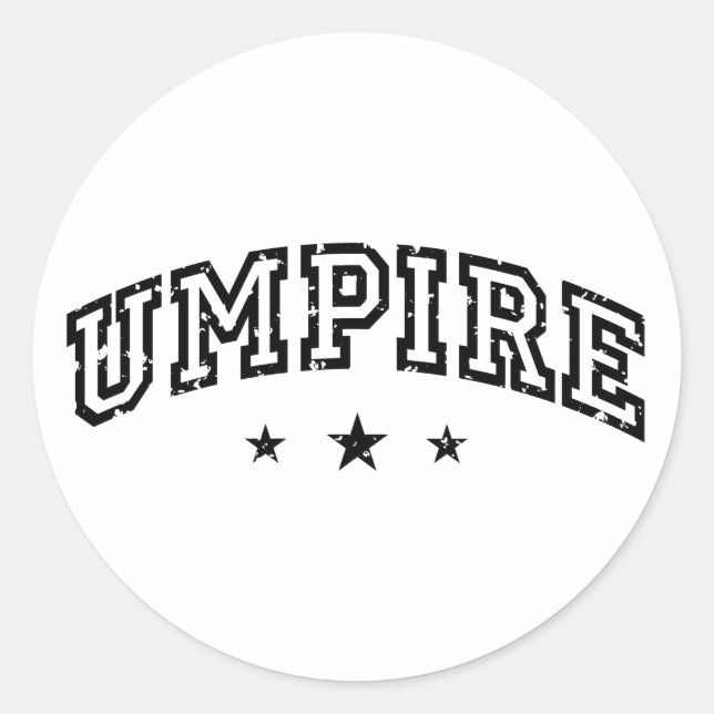 Umpire Runder Aufkleber (Vorderseite)