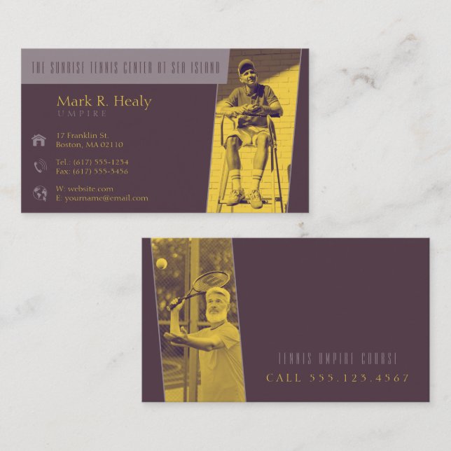 Umpire | Tennis Visitenkarte (Vorne/Hinten)