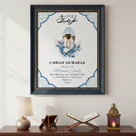 Umrah Mubarak Custom 1 Photo Islamic Poster