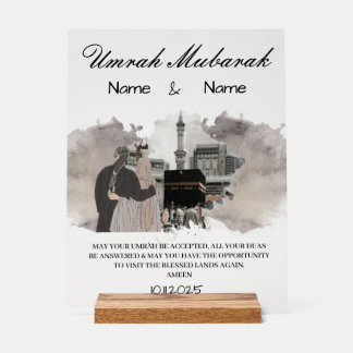 Umrah Mubarak Geschenk Acrylschild