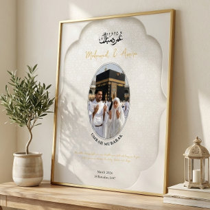 Umrah Mubarak Personalisiertes Fotoposter Poster
