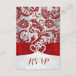 Umrahmt in Liebe verbunden Herz Hochzeit RSVP - Re Karte