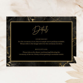Umrandungskarte aus schwarzem Marmor Einladung