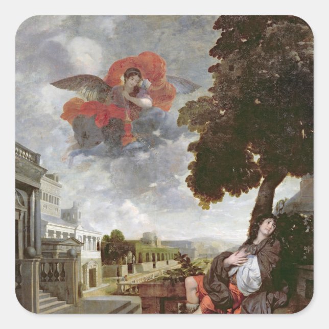 Umrechnung von St. Augustine, c.1663 Quadratischer Aufkleber (Vorderseite)