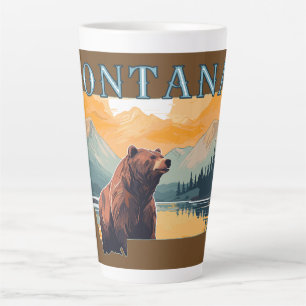 Umriss Bären Berge Montana Milchtasse