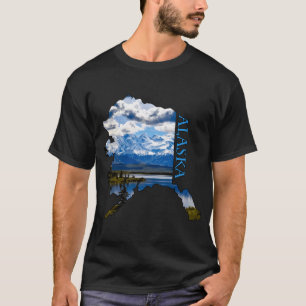 Umriss des Bundesstaates Alaska T-Shirt