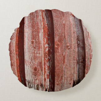 Umriss einer alten bemalten Holzwand. Hintergrund Rundes Kissen