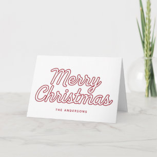 Umriss-Retro-Schrift Frohe Weihnachten