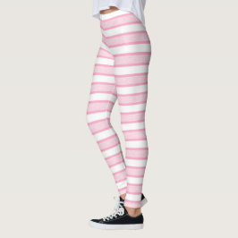Umrissenes Streifen-Rosa Leggings