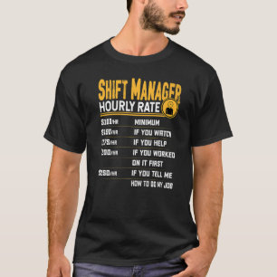 Umschalt-Manager für die Stundensatzverschiebung T-Shirt