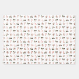 Umschlag (3 Blätter) - Magnolias Umschlagpapier Geschenkpapier Set