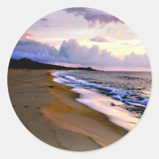 Umschlag Aufkleber am Strand