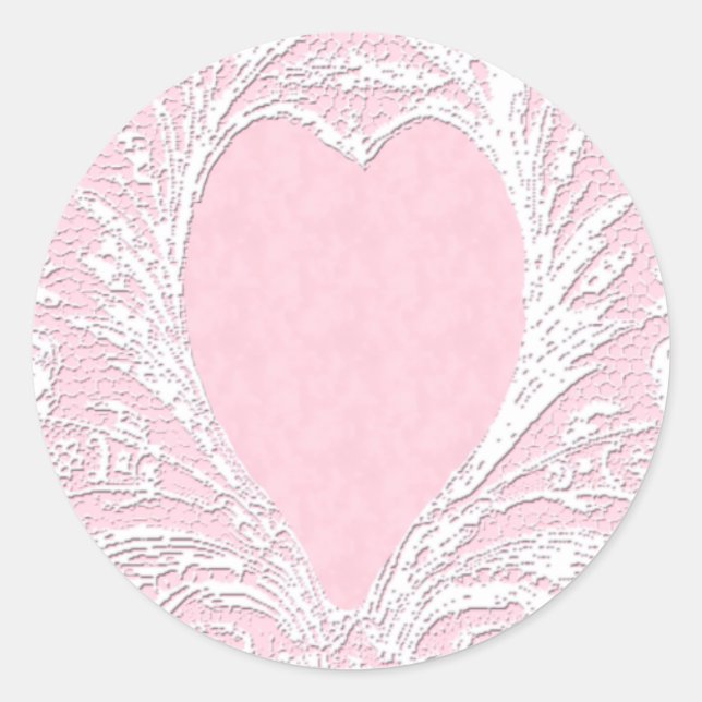 Umschlag Aufkleber an der rosa Spitze (Vorderseite)