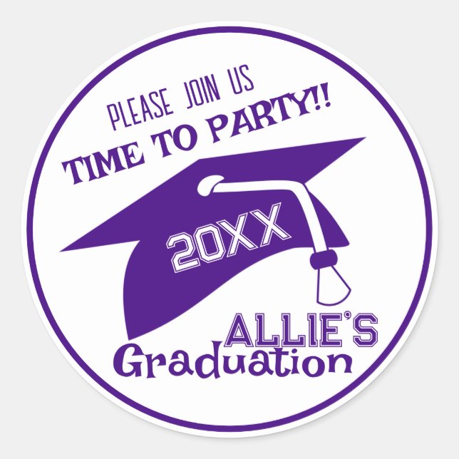 Umschlag Aufkleber der Graduierungspartei (Vorderseite)