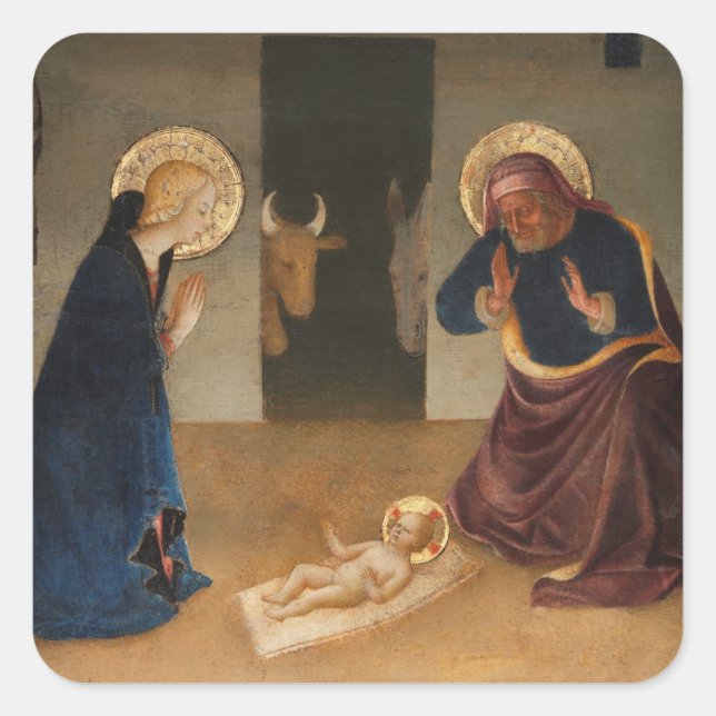 UMSCHLAG AUFKLEBER : DIE NATIVITÄT : ZANOBI STROZZ (Vorderseite)