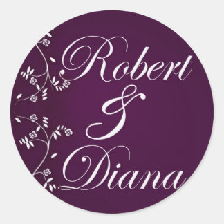 Umschlag Aufkleber in Pflaume