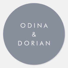 Umschlag Aufkleber mit einfachem Schiefer Blue Gra