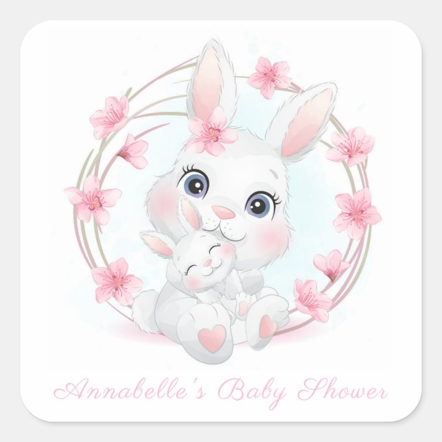 UMSCHLAG AUFKLEBER STICKER : BABY BUNNIES (Vorderseite)
