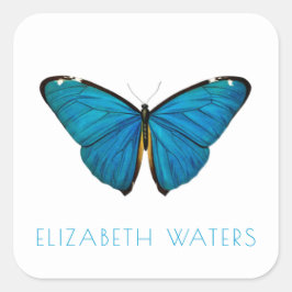 UMSCHLAG AUFKLEBER STICKER: BLAUE BUTTERFLY