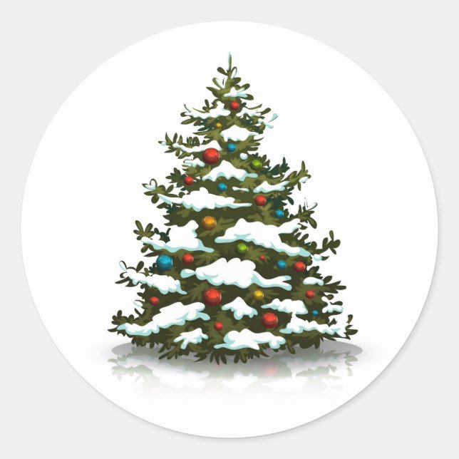 UMSCHLAG AUFKLEBER STICKER : CHRISTMAS TREM (Vorderseite)