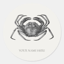 UMSCHLAG AUFKLEBER STICKER: CRAB