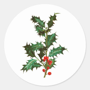 UMSCHLAG AUFKLEBER STICKER : VINTAGE CHRISTMAS HOL
