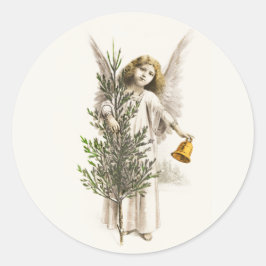 UMSCHLAG AUFKLEBER STICKER : WEINCHRISTMAS ANGEL
