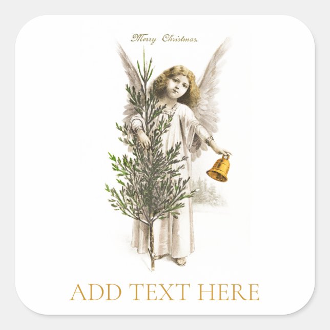 UMSCHLAG AUFKLEBER STICKER : WEINCHRISTMAS ANGEL (Vorderseite)
