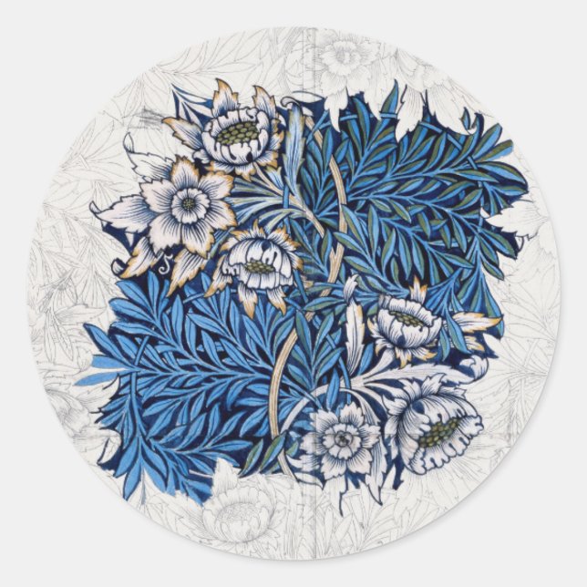 UMSCHLAG AUFKLEBER STICKER : WILLIAM MORRIS (Vorderseite)