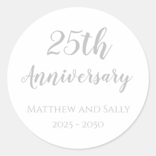 Umschlag Aufkleber Stickers zum 25. Jahrestag