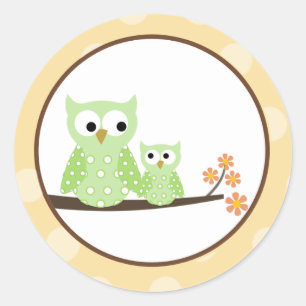 Umschlag Aufkleber von Green Hoot Owls