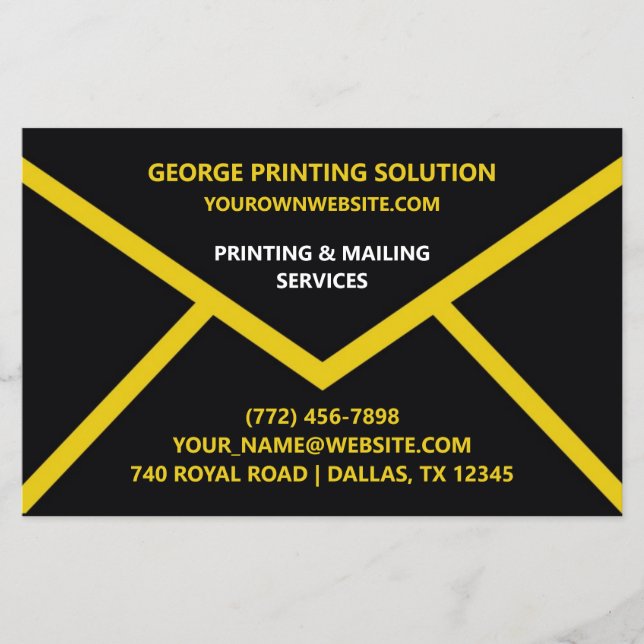 Umschlag Form einzigartig Flyer (Vorne)